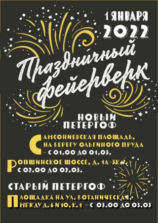 Праздничный фейерверк в новогоднюю ночь