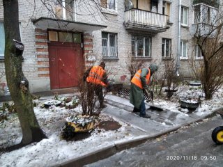 Началась борьба со снежной кашей