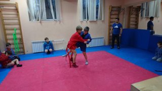 Открытая тренировка в секции борьбы самбо