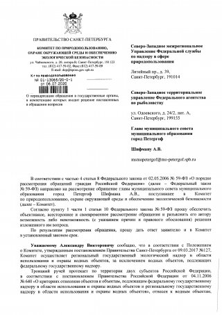 Ответ на запрос по Троицкому ручью