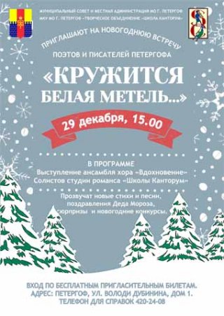 Новогодняя встреча поэтов и писателей «Кружится белая метель...»